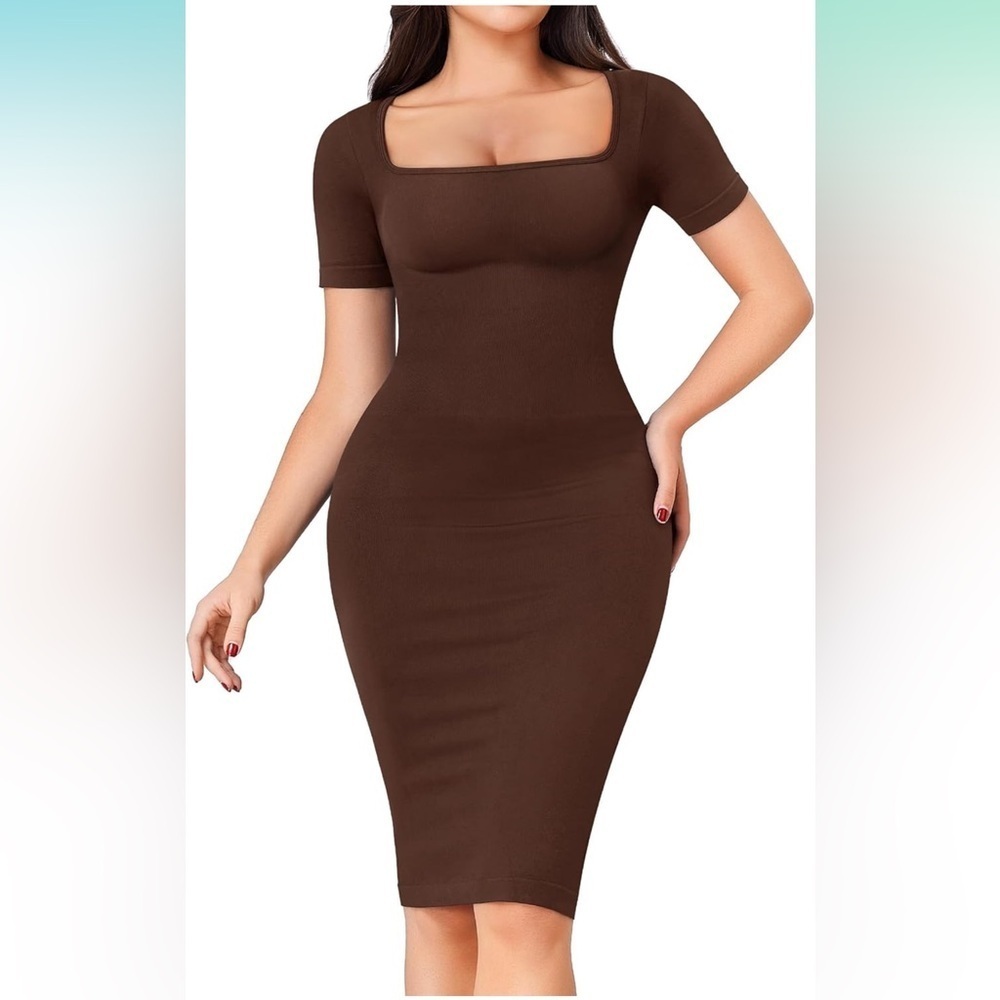 Bodycon Dress for Women Midi Dress Tummy Control Shapewear Dresses Slip
8147